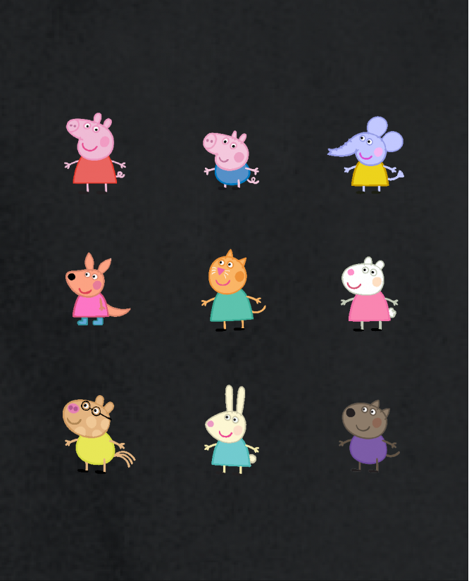 Džemperis Pepa Pig veikėjai